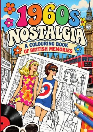1960s Nostalgia Colouring Book